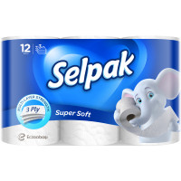 Туалетний папір Selpak 3 шари 12 рулонів (8690530204508), фото 1