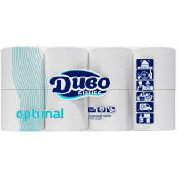 Туалетная бумага Диво Бизнес Optimal 2 слоя 16 рулонов (4820003833582)