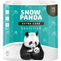 Туалетний папір Сніжна Панда Extra Care Sensitive 3 шари 8 рулонів (4820183970688), фото 1