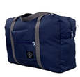 Складана дорожня сумка с креплением на чемодан сумка 20L Nobrand синя, фото 5