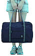 Складана дорожня сумка с креплением на чемодан сумка 20L Nobrand синя, фото 7