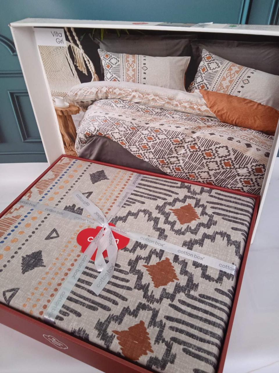 Постільна білизна ранфорс сімейний розмір Cotton box Mirial, фото 1