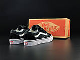 Жіночі кеди Vans Old Skool замшеві стильні молодіжні чорні білі, фото 6