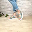 Жіночі оливкові босоніжки з натуральної шкіри сандалі модні літнє взуття 2023, фото 3