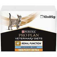 Влажный корм для котов Purina Pro Plan Veterinary Diets NF Renal Function з куркою, 10x85 г (7613287873644)
