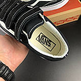 Жіночі кеди Vans Old Skool замшеві стильні молодіжні чорні білі, фото 8
