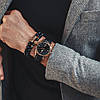 Чоловічі браслети з натурального каміння, кам'яні браслети з левом з агату комплект, фото 8