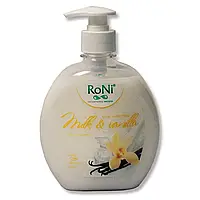 Крем-мыло RoNi Milk Vanilla с глицерином пет-банка 450 мл