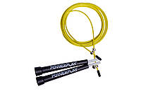 Скакалка швидкісна PowerPlay 4202 Ultra Speed Rope Жовта (2,9m.)