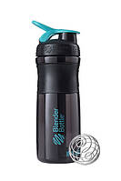 Шейкер спортивный бутылка blenderbottle sportmixer flip 28oz/820ml black/teal