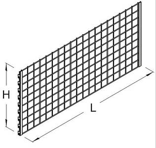 Панель решітчаста. Панель сітка до стелажу. Решітчаста зашивка стелажа бу