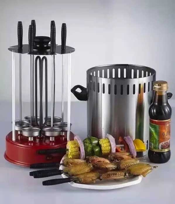 Електрошашличниця для дому на 6 шампурів 3000 Вт  Zepline ZP-065 вертикальний гриль