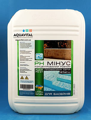 Рідкий засіб для зниження рівня pH сірчана кислота 35% PG Chemicals PG-21 (27 кг)