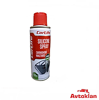 Универсальная силиконовая смазка (спрей) Carlife SILICONE SPRAY с апликатором носиком professional. 200ML