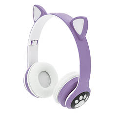 DR Бездротові Bluetooth-навушники Cat Ear YR-28 Led, Purple