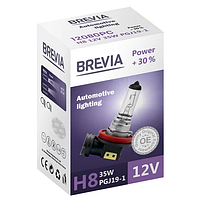 Галогеновая лампа Brevia H8 12V 35W PGJ19-1 Power +30% PC 12080PC