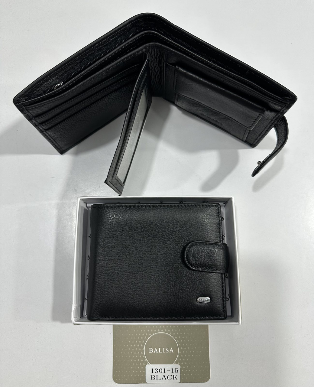 Чоловічий шкіряний гаманець на кнопці Balisa оптом/роздріб