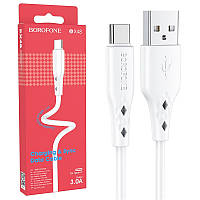 Кабель USB-Type-C Borofone BX48 (3А/1м) білий