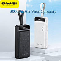 Power Bank Awei P-140K 30000 mAh 22.5W | Повербанк | Портативная зарядка | Внешний аккумулятор для телефона