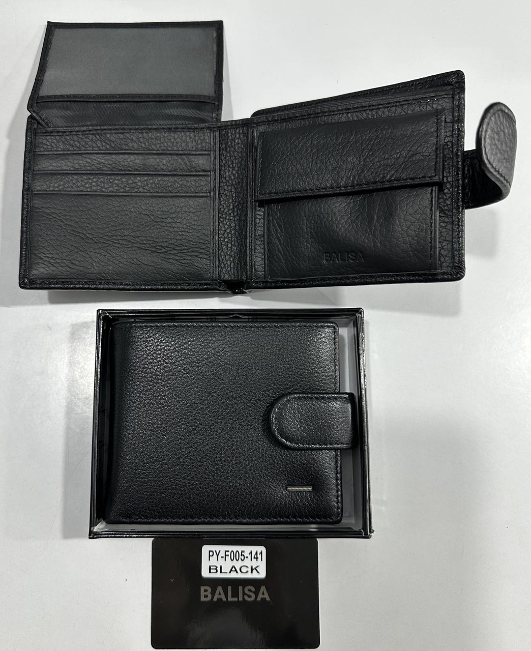 Чоловічий шкіряний гаманець на кнопці Balisa оптом/роздріб