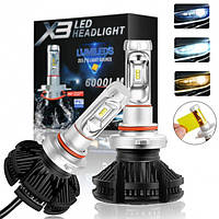 X3 HB4 LED лампи головного света (9-32V/6000Lm/3000K-6500K-8000K) 2шт/уп