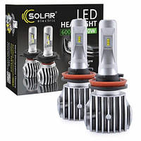 Светодиодные лампы H4 LED SOLAR H4 12/24V 6500K 6000Lm Лед автолампа обманка 50W Cree Chip 8604 Цена за 2шт