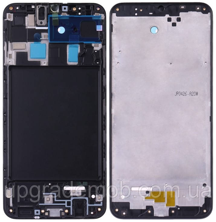 Рамка дисплея Samsung A205 Galaxy A20 чорна, фото 1