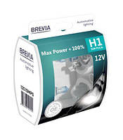 Галогеновые лампы Brevia H1 12V 55W P14.5s Max Power+100% 12010MPS