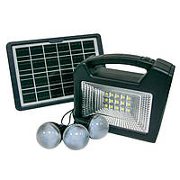 Портативная зарядная станция Cclamp Cl-25 с солнечной панелью (3 лампочки, фонарь, повербанк)