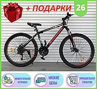 Горный Велосипед TopRider 26 ДЮЙМОВ 801 Спортивный двухколесный велосипед TopRider 801 2021р Красный