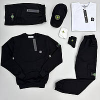 7в1 Stone Island світошот-штани-футболка-шорти-кепка-2пари шкарпетки.Хіт!