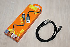 Кабель HOCO X86 microUsb Black