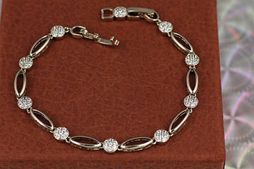 Браслет Xuping Jewelry еквілібр 19 см 5 мм сріблястий