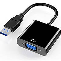 Перехідник-конвертер U&P USB 3.0 - VGA 0.25 м Black (CA-U3TV-BK)