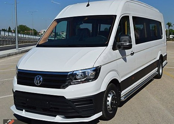 Накладка на передній бампер (під фарбування) для Volkswagen Crafter 2017↗ рр.