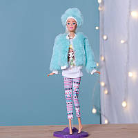 Одежда для куклы, набор с шубой для куклы Барби, Блайз, Рейнбоу Мятный