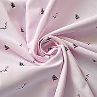 Тканина сорочкова Твіл Парусник рожева