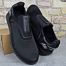 Кросівки чоловічі сітка Чорні Dago Style Україна, мокасини, сліпони, фото 6