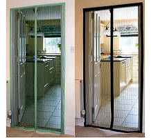 Москітна сітка на двері на магнітах 120 см ширина бежева і коричнева