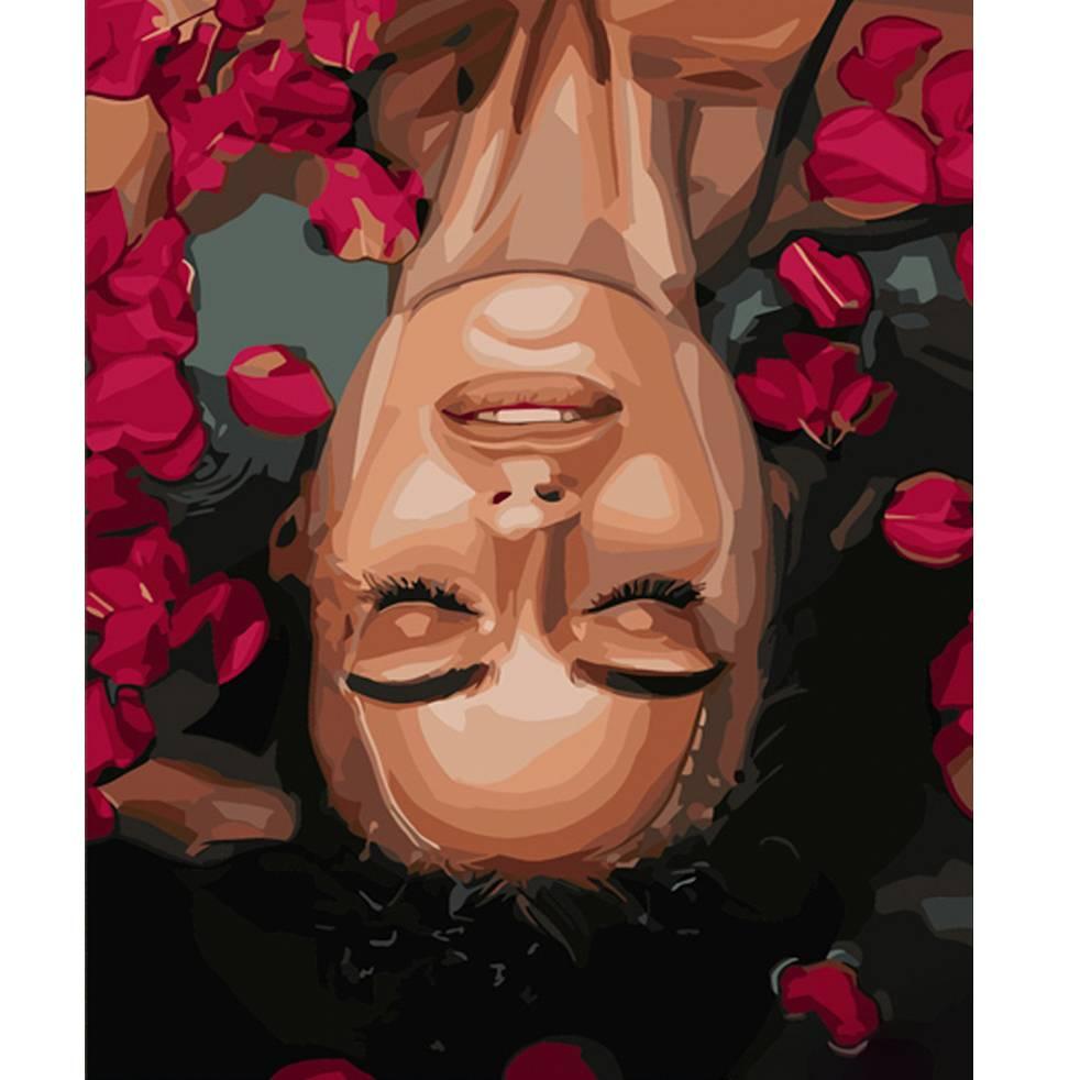 Картина по номерам Strateg Релакс в лепестках роз (40x50 см) GS569 - фото 1 - id-p1855436907