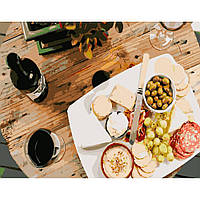 Картина по номерам Strateg Вино и плато закусок (40x50 см) GS317