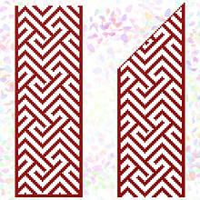 Червоний орнамент (5 фрагментів) Флізелін клейовий водорозчинний з малюнком Confetti KK-263