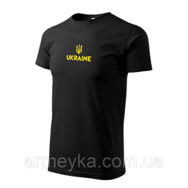 Футболка "Ukraine" чорний пеньє/стрейч-котон UA