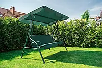 Гойдалка садова Relax 3-х місна качеля з навісом і матрацом, для дому дачі саду