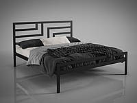 Кровать металлическая Кингстон двуспальная черный бархат 120*190 см (Tenero TM)