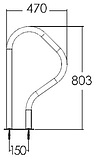 Поручень Emaux ARB–F (AISI–316), фото 3