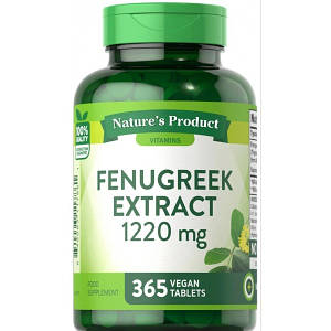 Насіння пажитника Nature's Reward Fenugreek Seed 1220 мг 365 таб.