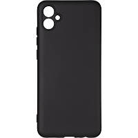 Чехол Silicone case Full для Samsung A04E SM-A042 с закрытым низом микрофиброй силикон чёрный