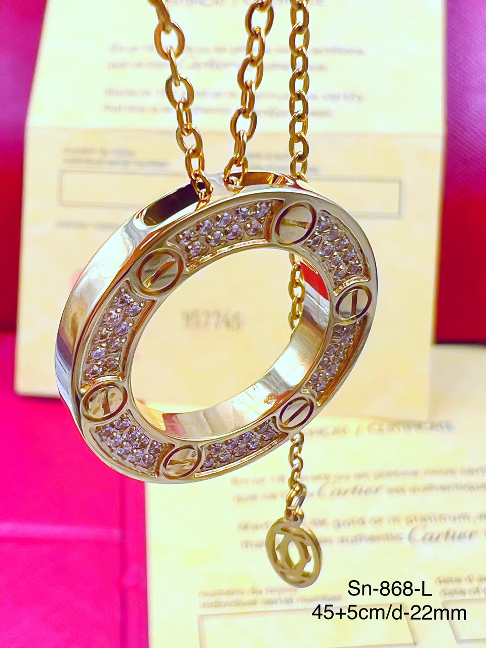 Ланцюжок Stainlees Steel (преміум) rose двосторонній