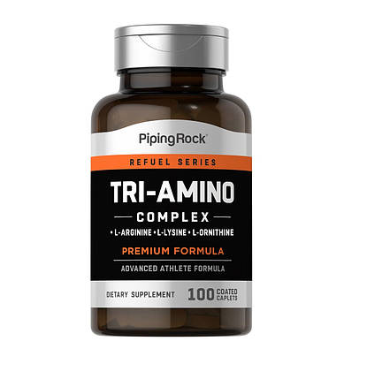 Амінокислоти Piping Rock Tri Amino L-Arginine L-Ornithine L-Lysine 100 капс., фото 1